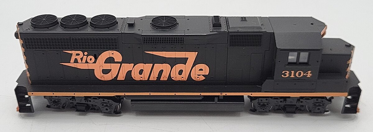 Athearn 4705 HO Scale Rio Grande GP40-2 Powered Diesel Locomotive #3104 EX/Box