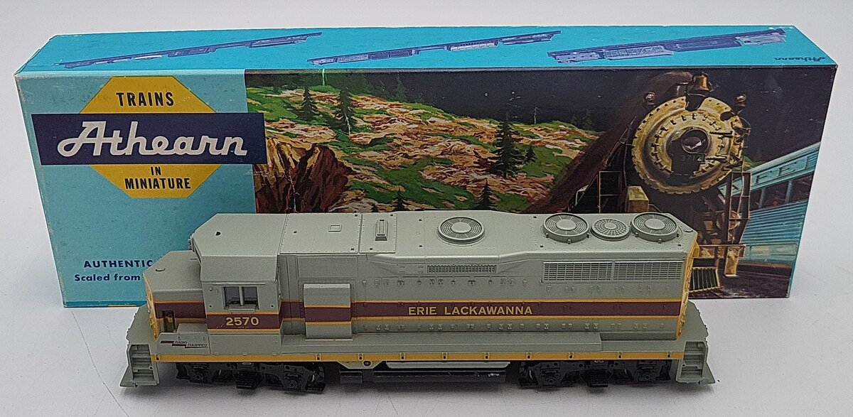 Athearn 4207 HO Erie Lackawanna Powered GP35 Diesel Locomotive #2570 EX/Box