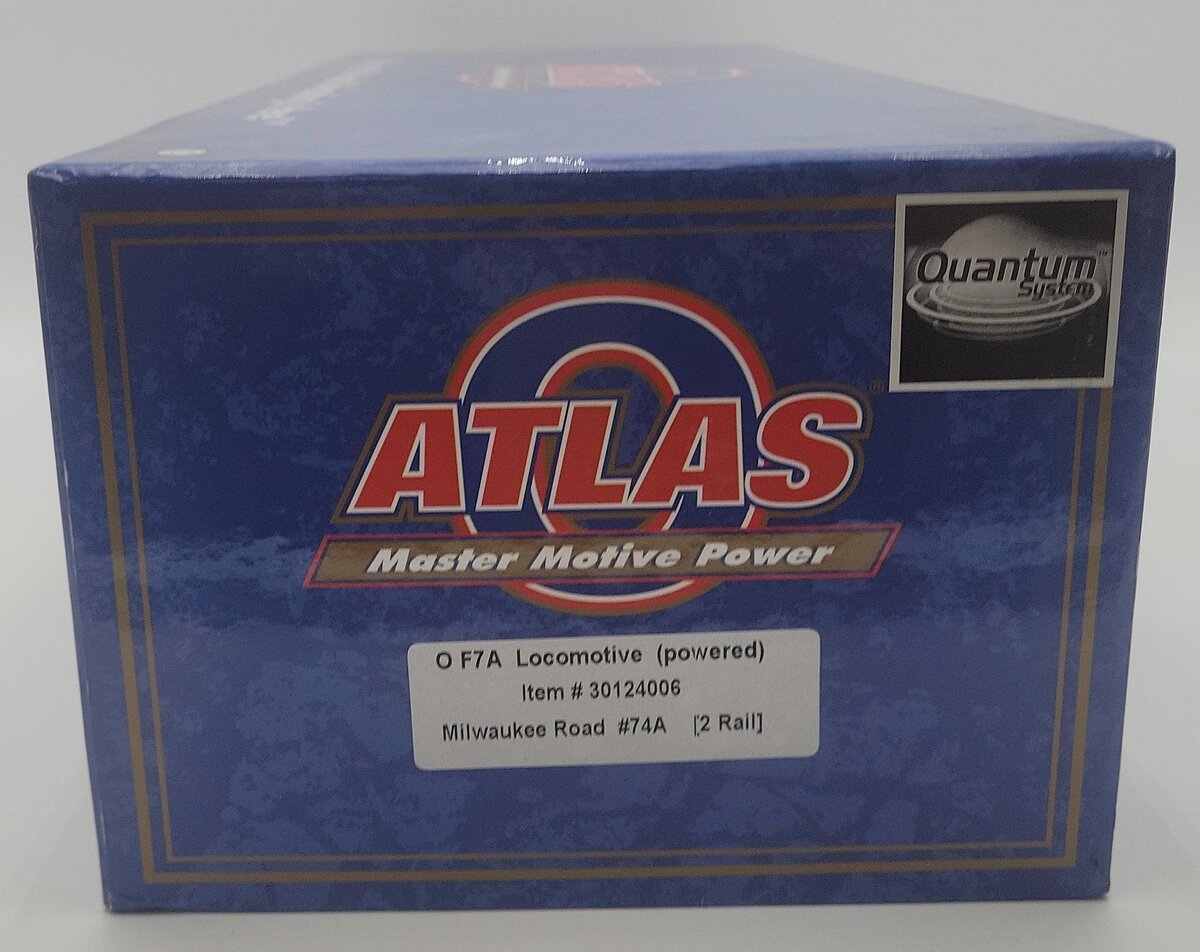 Atlas 30124006 O Scale Milwaukee Road F7A Diesel Locomotive #74A (2-Rail) EX/Box