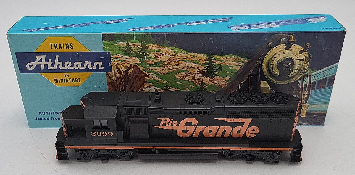 Athearn 4705 HO Scale Rio Grande GP40-2 Powered Diesel Locomotive #3099 EX/Box