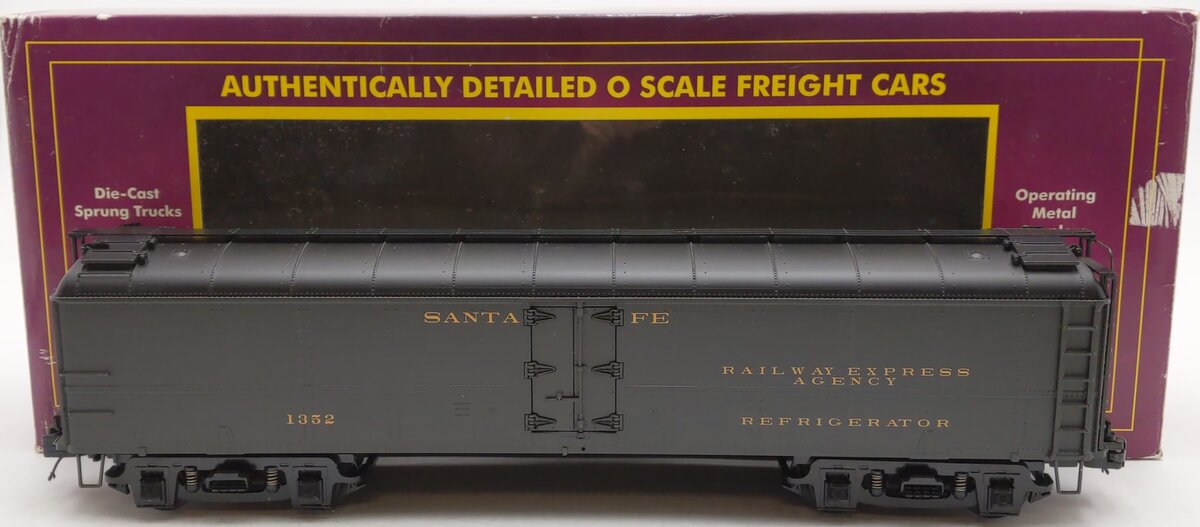 MTH 20-94067 O Gauge Santa Fe R50B REA Refrigerator Car #1352 EX/Box