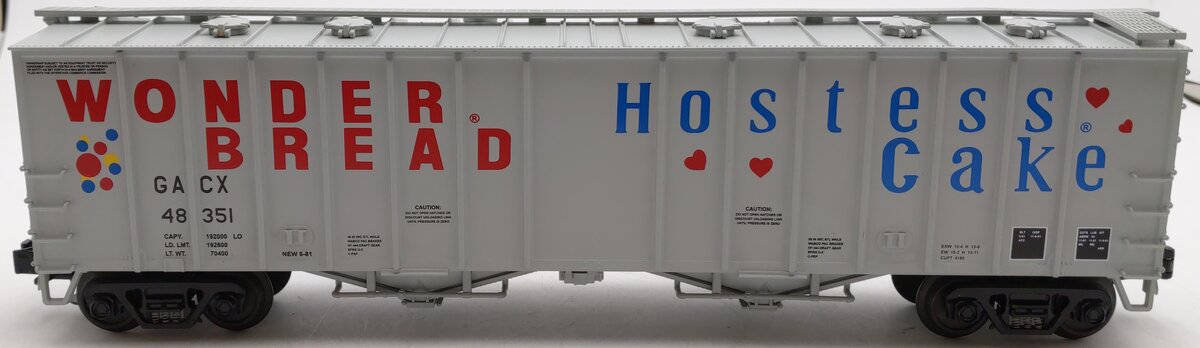 MTH 20-97426 O Gauge Wonder Bread Airslide Hopper Car #48351 EX/Box