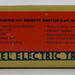 Lionel 6-23010 O O31 Left Hand Remote Control Switch Turnout LN/Box
