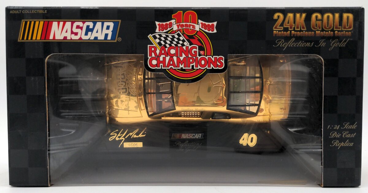 Racing Champions 92424JW 1:24 Scale Diecast #40 NASCAR 24K Gold Replica NIB