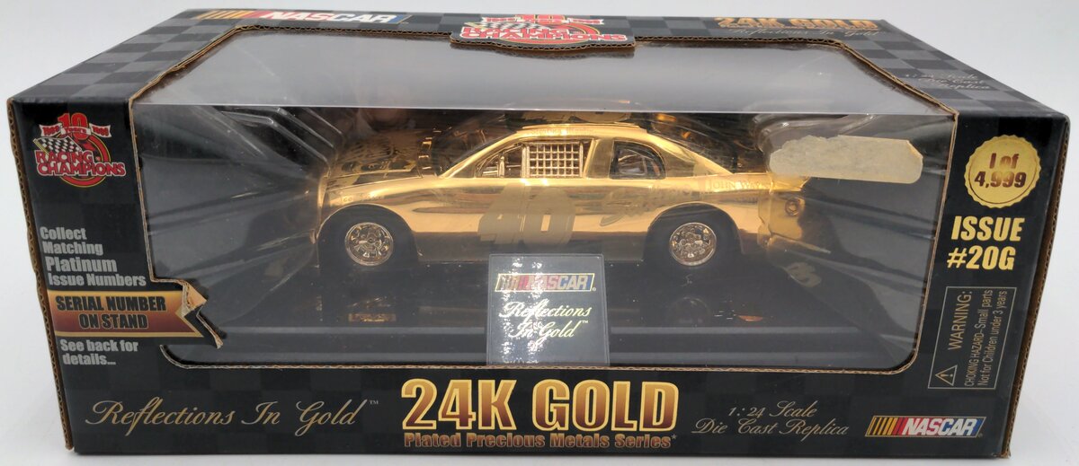 Racing Champions 92424JW 1:24 Scale Diecast #40 NASCAR 24K Gold Replica NIB