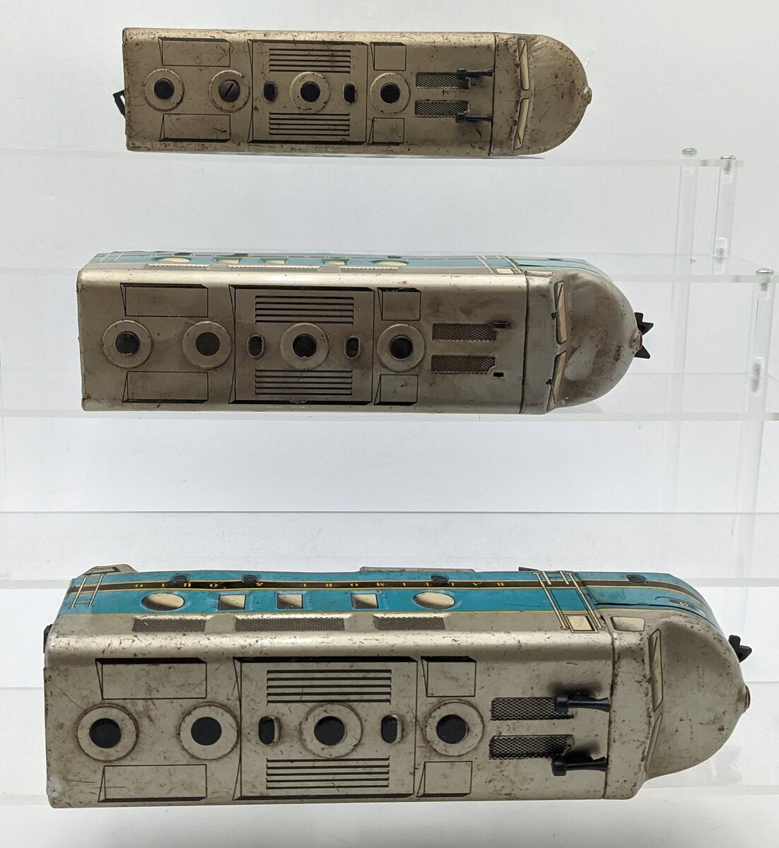Marx 62 Vintage O Gauge Baltimore & Ohio F-3 AAA Diesel Locomotives VG