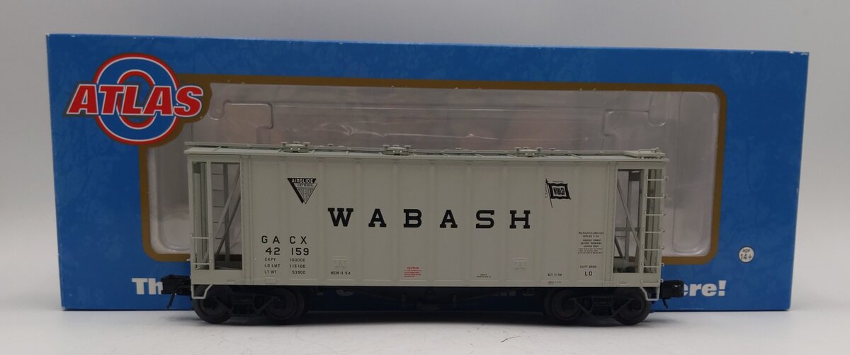 Atlas 3001062-2 O Gauge 40' Airslide Hopper Wabash #42159 (3 Rail) LN/Box