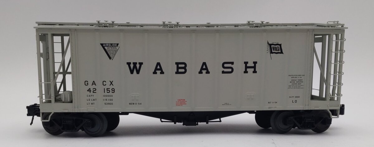 Atlas 3001062-2 O Gauge 40' Airslide Hopper Wabash #42159 (3 Rail) LN/Box