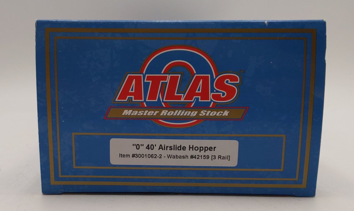 Atlas 3001062-2 O Gauge 40' Airslide Hopper Wabash #42159 (3 Rail) LN/Box