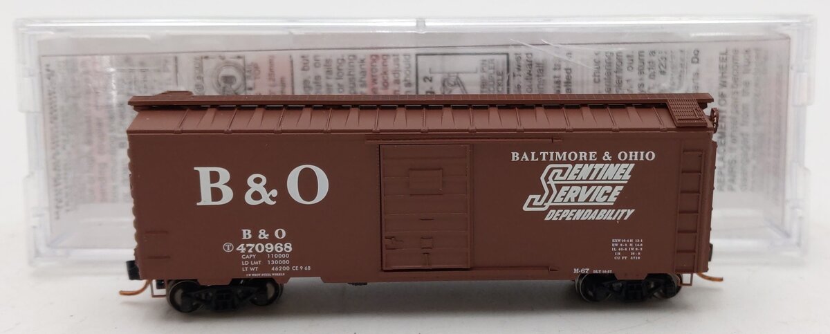Micro-Trains 02000766 N Baltimore & Ohio 40' Standard Single Door Boxcar #470968 LN/Box