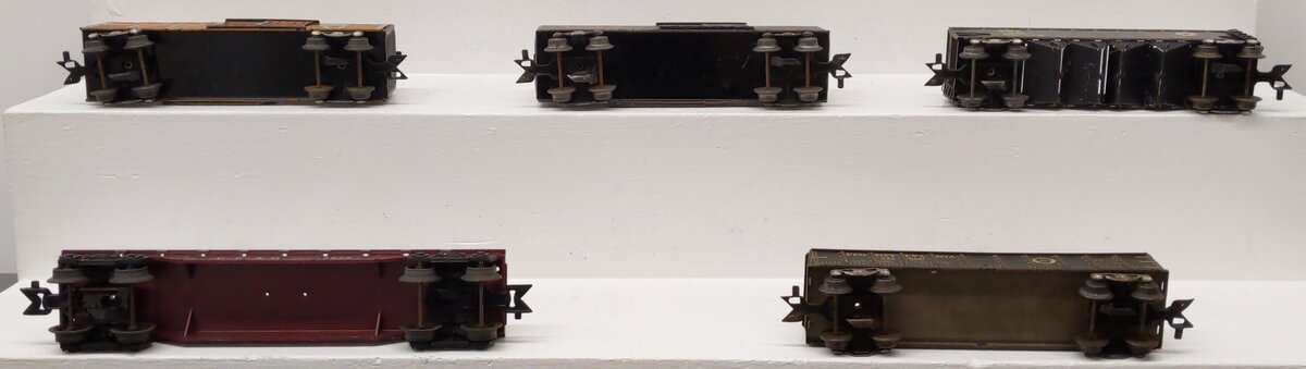 Marx O Gauge Prewar Freight Cars #347000,5545,13079,3200,3519 [5] VG