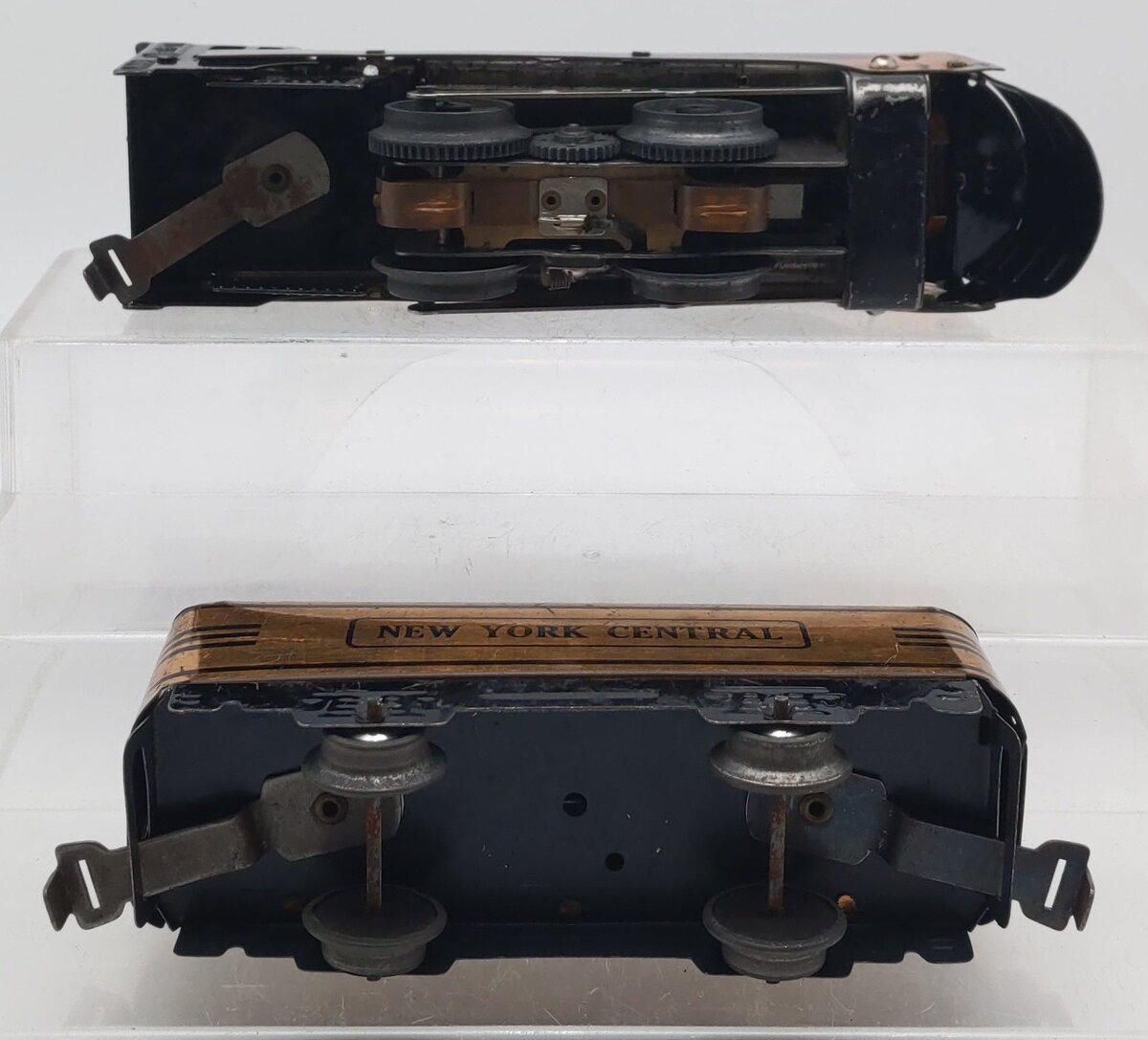 Marx 396 O Gauge Vintage New York Central Gold Steam Locomotive w/Tender VG