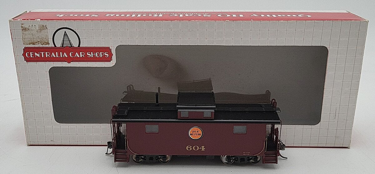 Centralia Car Shops HO Scale Great Western Caboose #604 LN/Box