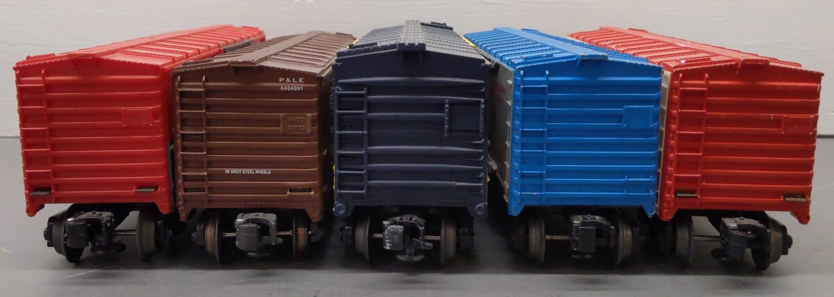 Lionel, K-Line, MTH O Gauge Assorted Boxcars: #9700, #9754, #1999, #19912 [5] VG