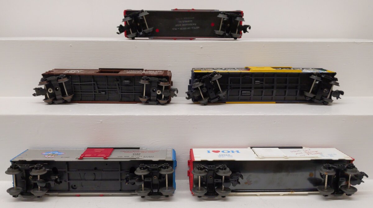 Lionel, K-Line, MTH O Gauge Assorted Boxcars: #9700, #9754, #1999, #19912 [5] VG