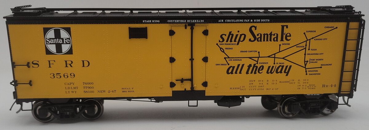 Atlas 3004915-2 O Scale Atchison Topeka Santa Fe Boxcar #3569 (2-Rail) EX/Box