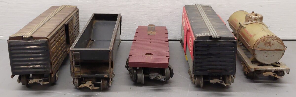Marx/Others O Gauge Vintage Freight Cars #174580,13079,53941,256 [5] VG