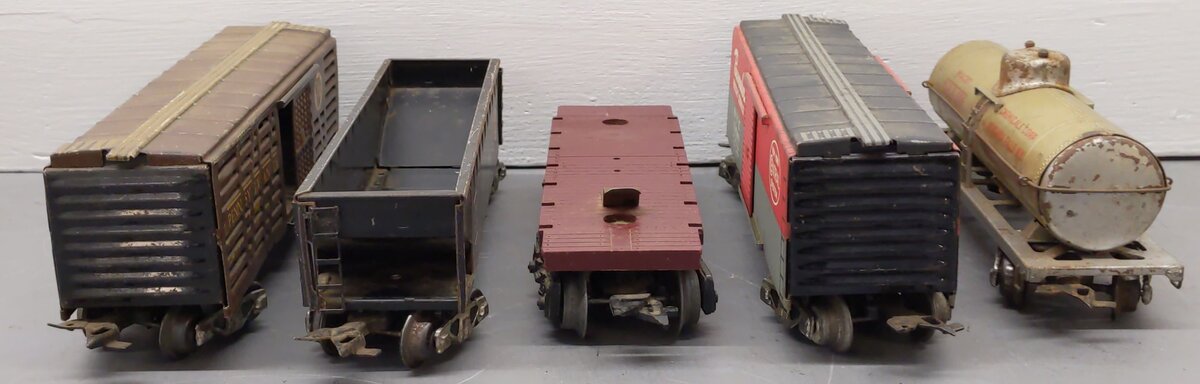 Marx/Others O Gauge Vintage Freight Cars #174580,13079,53941,256 [5] VG