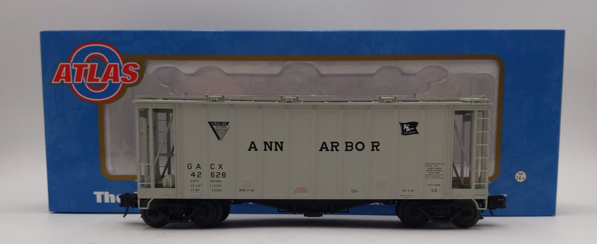 Atlas 3001057-3 O Gauge Ann Arbor 40' Airslide Hopper #42628 (3 Rail) LN/Box