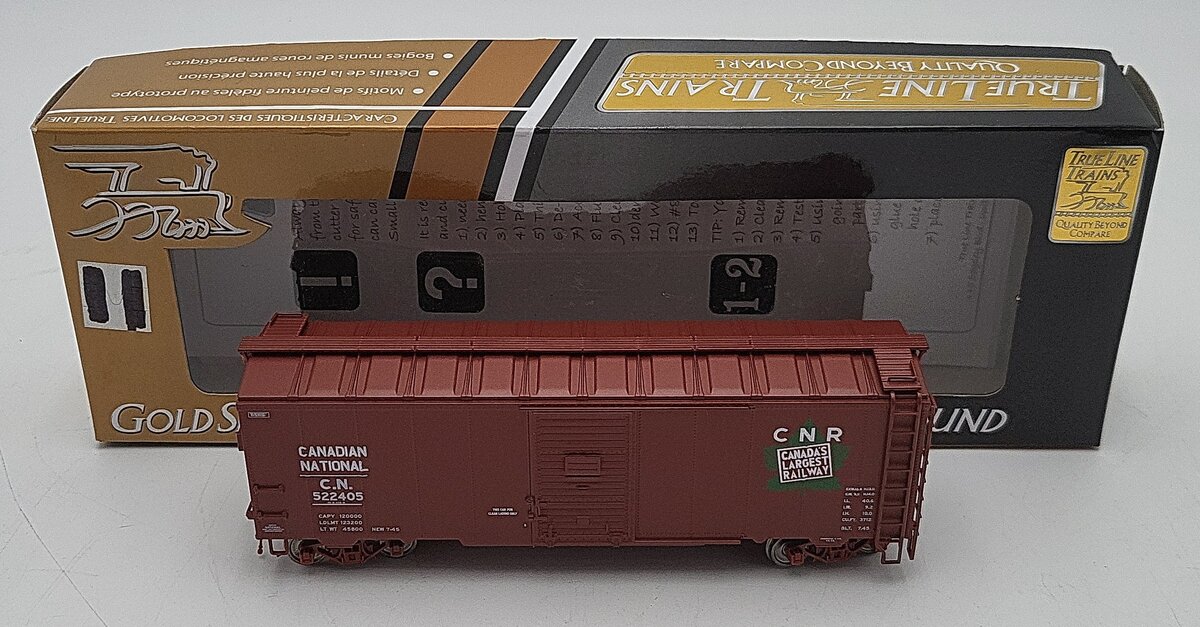 True Line Trains HO Scale Canadian National Boxcar #522405 LN/Box