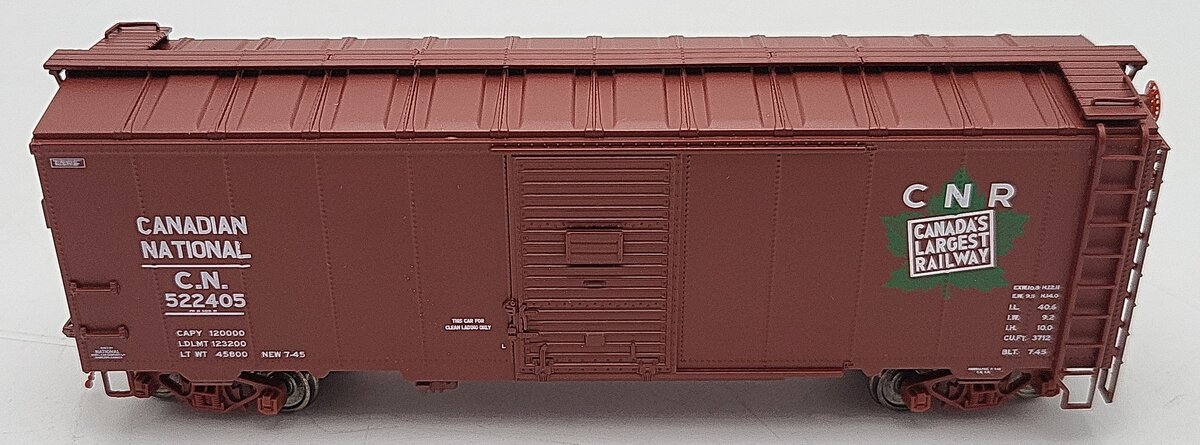 True Line Trains HO Scale Canadian National Boxcar #522405 LN/Box