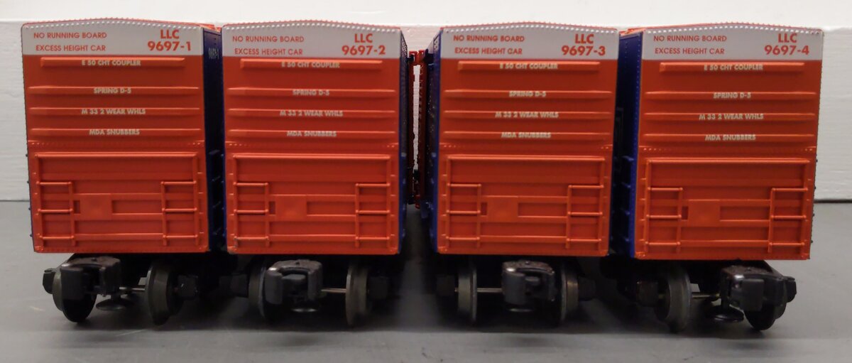 Lionel 6-29220 O Gauge 1997 Centennial Series Hi-Cube Boxcars (Set of 4) EX