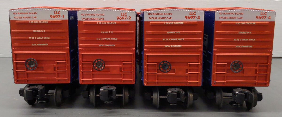 Lionel 6-29220 O Gauge 1997 Centennial Series Hi-Cube Boxcars (Set of 4) EX