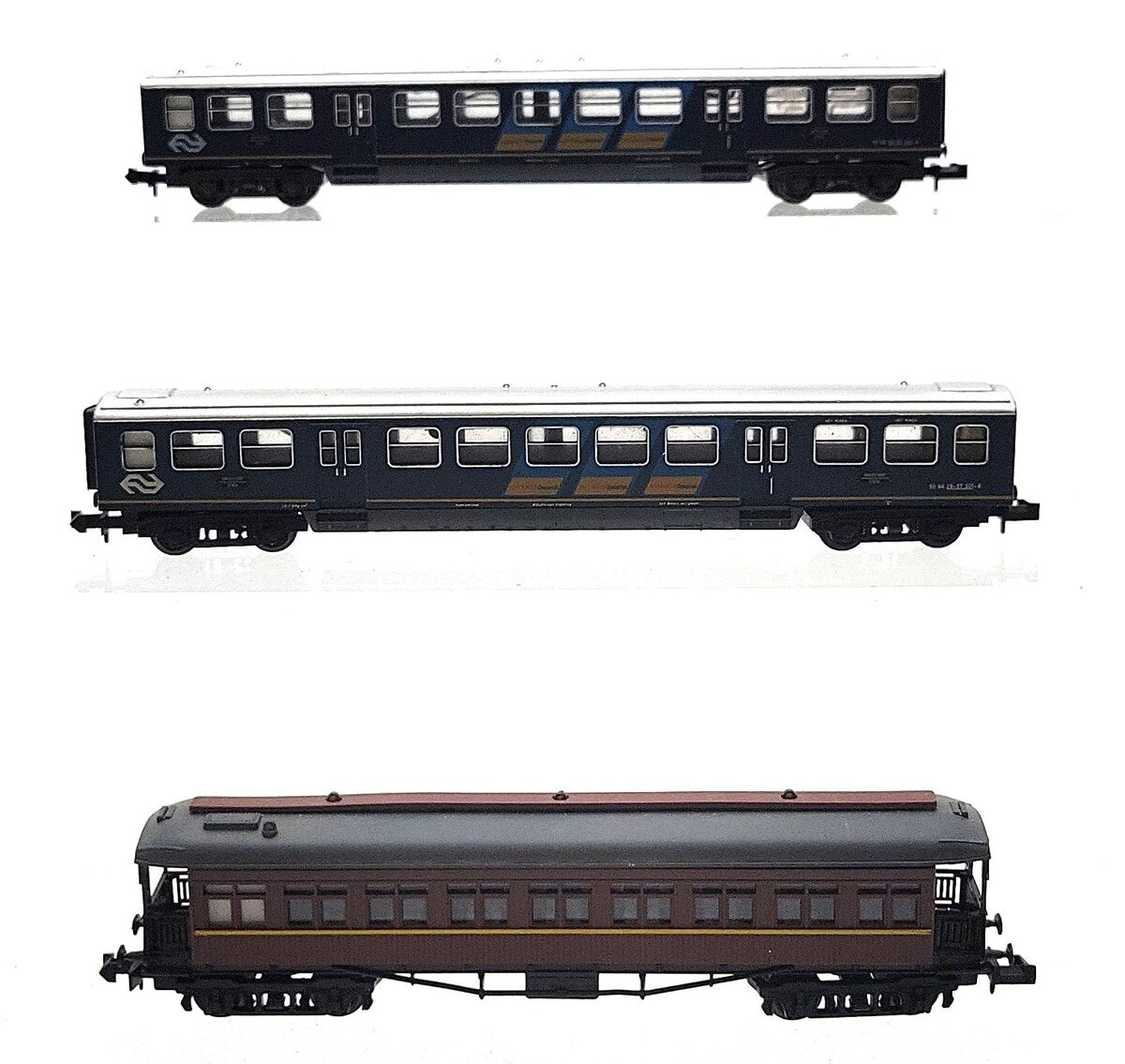 MiniTrix & Bertren N Scale Assorted Passenger Cars [3] LN/Box