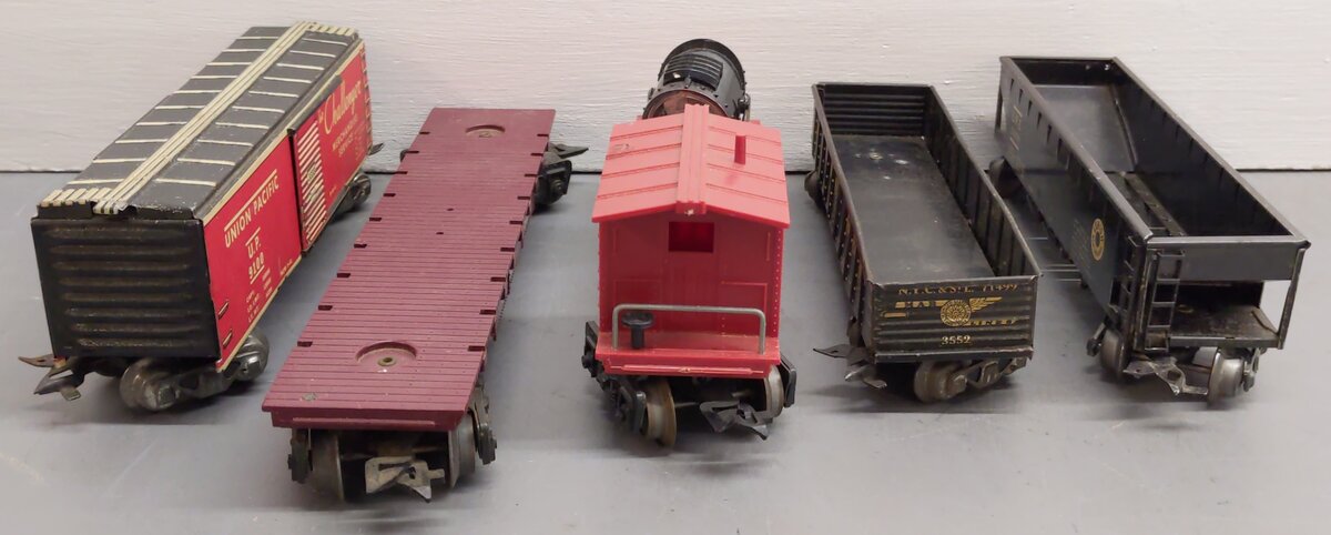 Marx O Gauge Vintage Freight Cars #71499,13079,9100,5545 [5] VG
