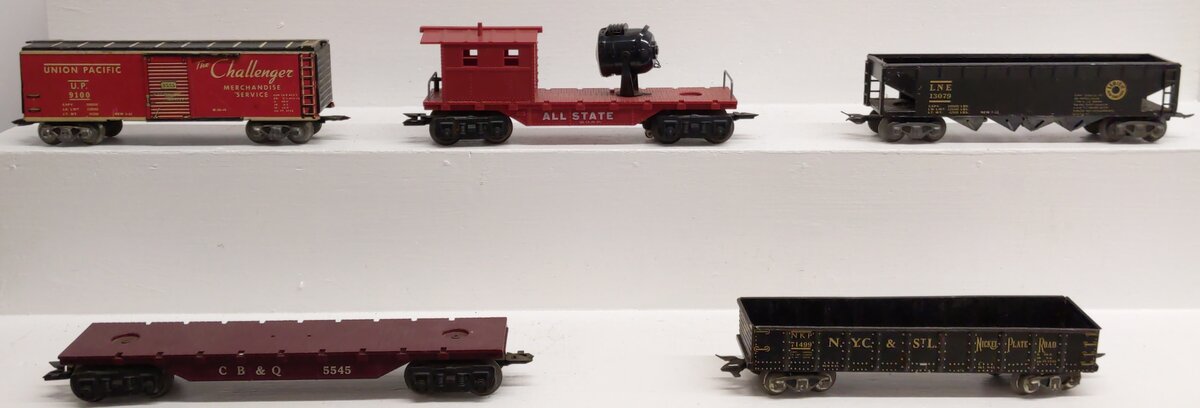 Marx O Gauge Vintage Freight Cars #71499,13079,9100,5545 [5] VG