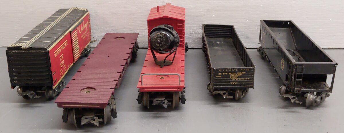 Marx O Gauge Vintage Freight Cars #71499,13079,9100,5545 [5] VG