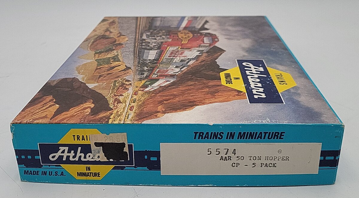 Athearn 5574 HO Weathered AAR 50 Ton Hopper CP 5 Pack Model Assembled Kits/Box