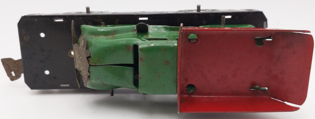 Marx 562 Vintage O Flatcar w/ Green Dump Truck VG
