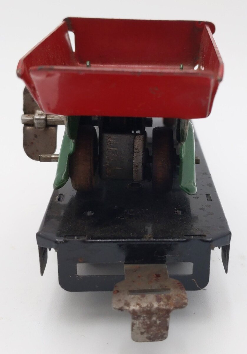 Marx 562 Vintage O Flatcar w/ Green Dump Truck VG