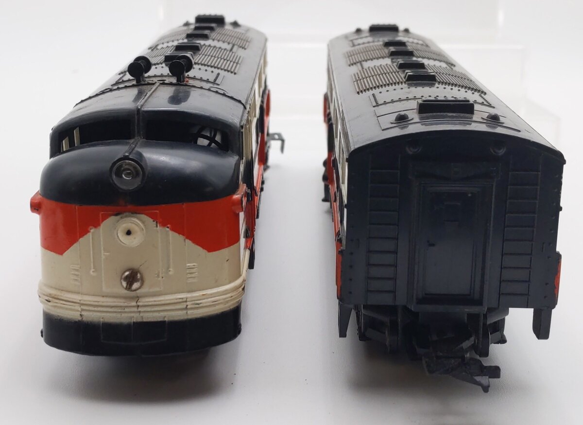 Marx 2002 Vintage O Gauge New Haven AB Diesel Locomotive Set VG