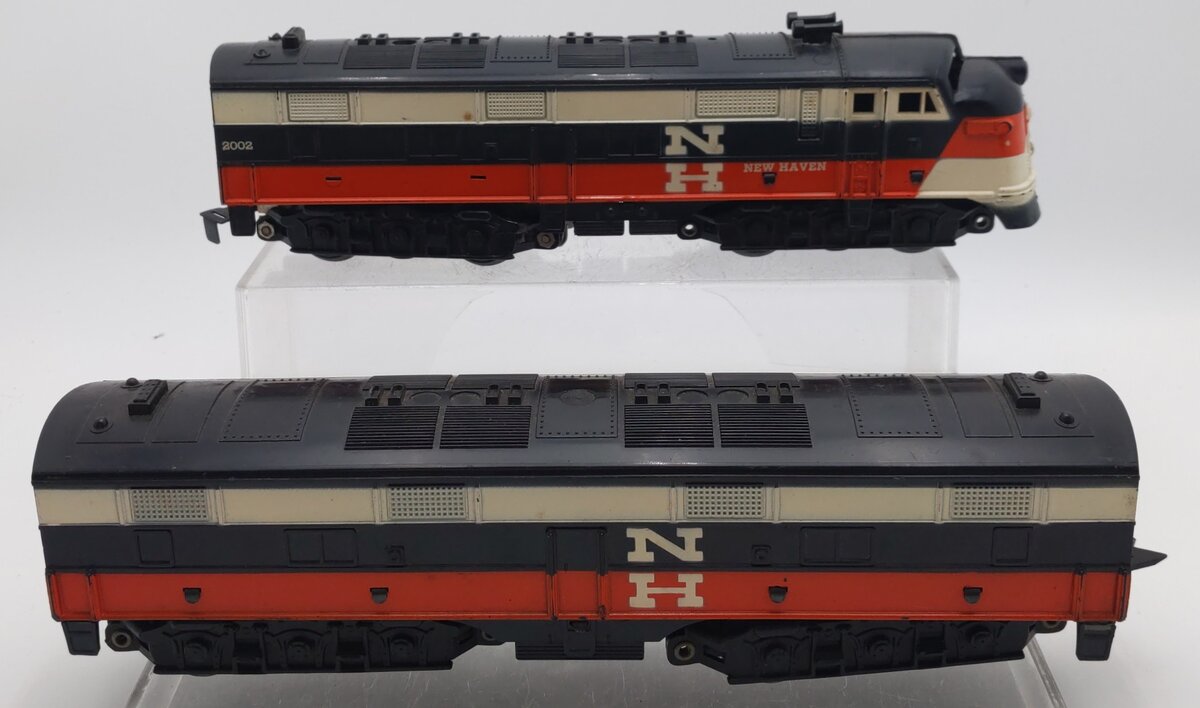 Marx 2002 Vintage O Gauge New Haven AB Diesel Locomotive Set VG