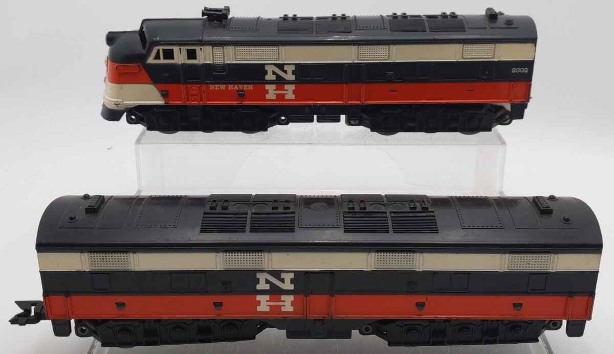 Marx 2002 Vintage O Gauge New Haven AB Diesel Locomotive Set VG