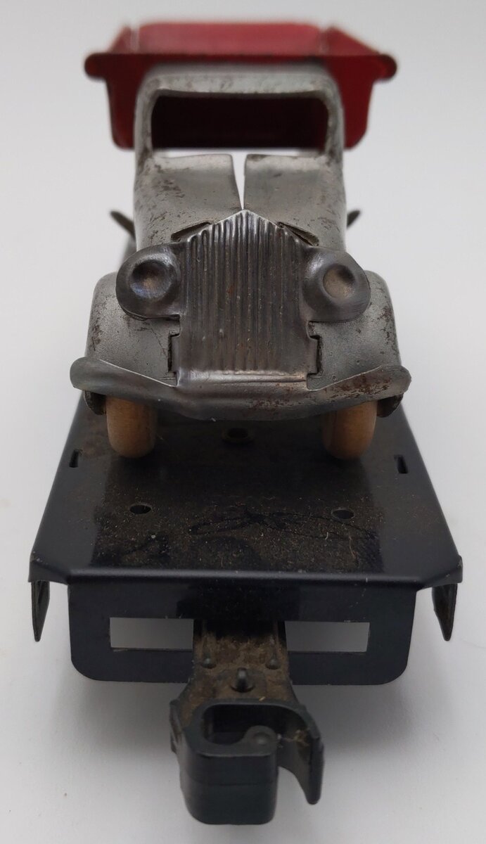 Marx 562 Vintage O Flatcar w/ Silver Dump Truck VG