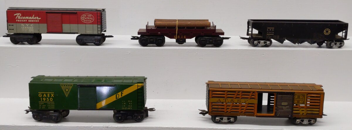 Marx/Other O Gauge Vintage Freight Cars #13549,1950,13079,174580 [5] VG