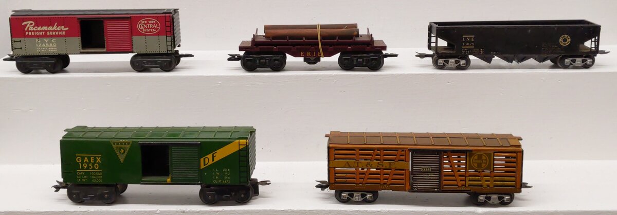 Marx/Other O Gauge Vintage Freight Cars #13549,1950,13079,174580 [5] VG