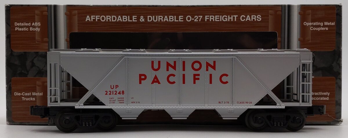 MTH 33-7503 O Gauge Union Pacific 3-Bay Covered Hopper EX/Box