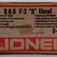 Lionel 6-8363 O Gauge Baltimore & Ohio F3 Powered A Unit Diesel Locomotive EX/Box