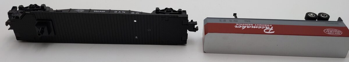 MTH 30-7608 O Gauge New York Central Pacemaker Flatcar with Trailer #499706 EX/Box
