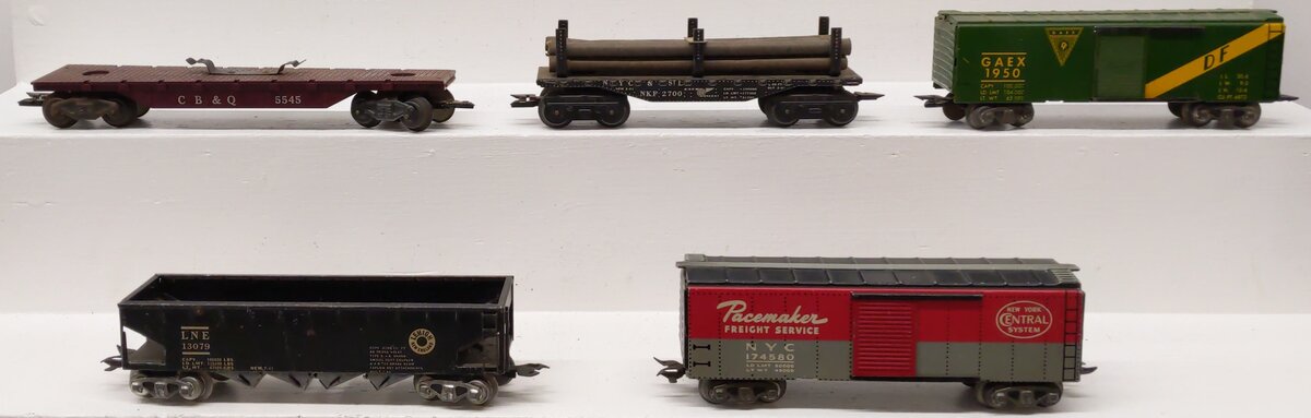 Marx O Gauge Vintage Freight Cars #174580,13079,5545,1950,2700 [5] VG