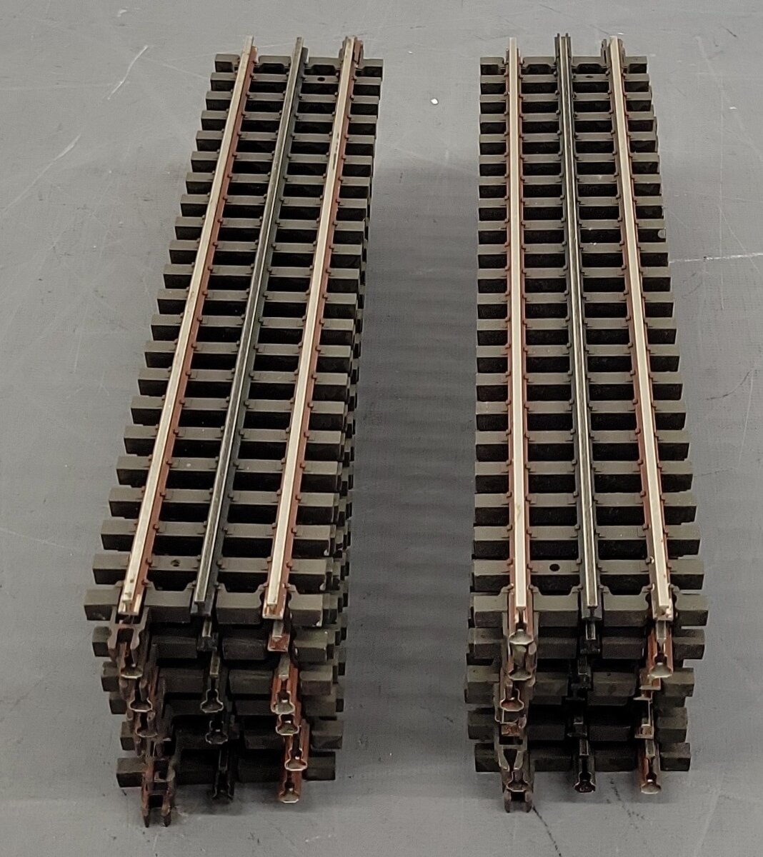 Atlas 6050 O Nickel Silver 10" Straight Track with Brown Ties [12] VG