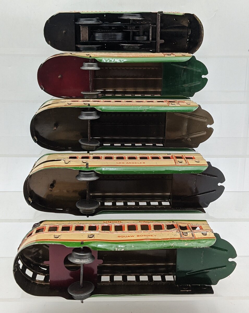Marx 10005 Vintage O Gauge UP Streamliner Lithographed Diesel Passenger Set