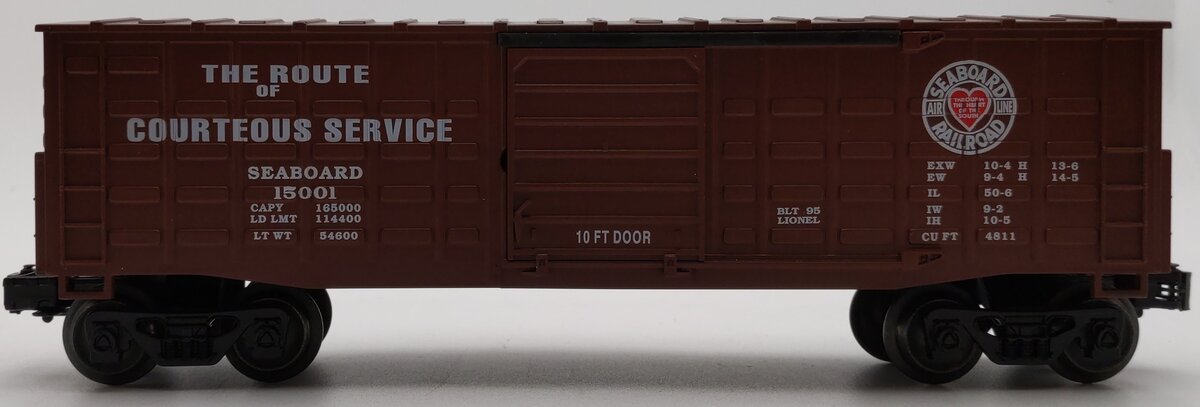 Lionel 6-15001 O Seaboard Waffle-Side Boxcar LN/Box