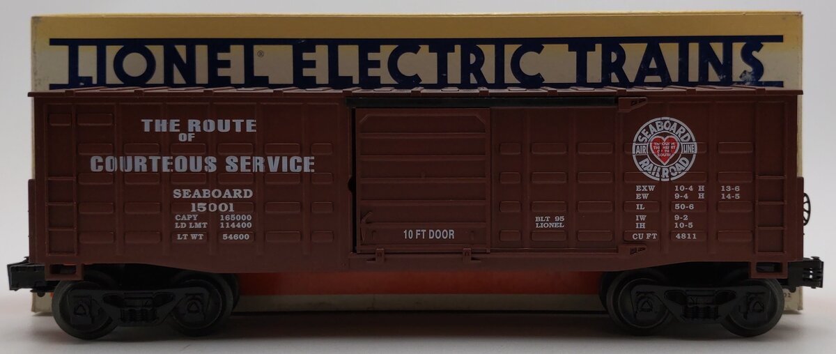 Lionel 6-15001 O Seaboard Waffle-Side Boxcar LN/Box
