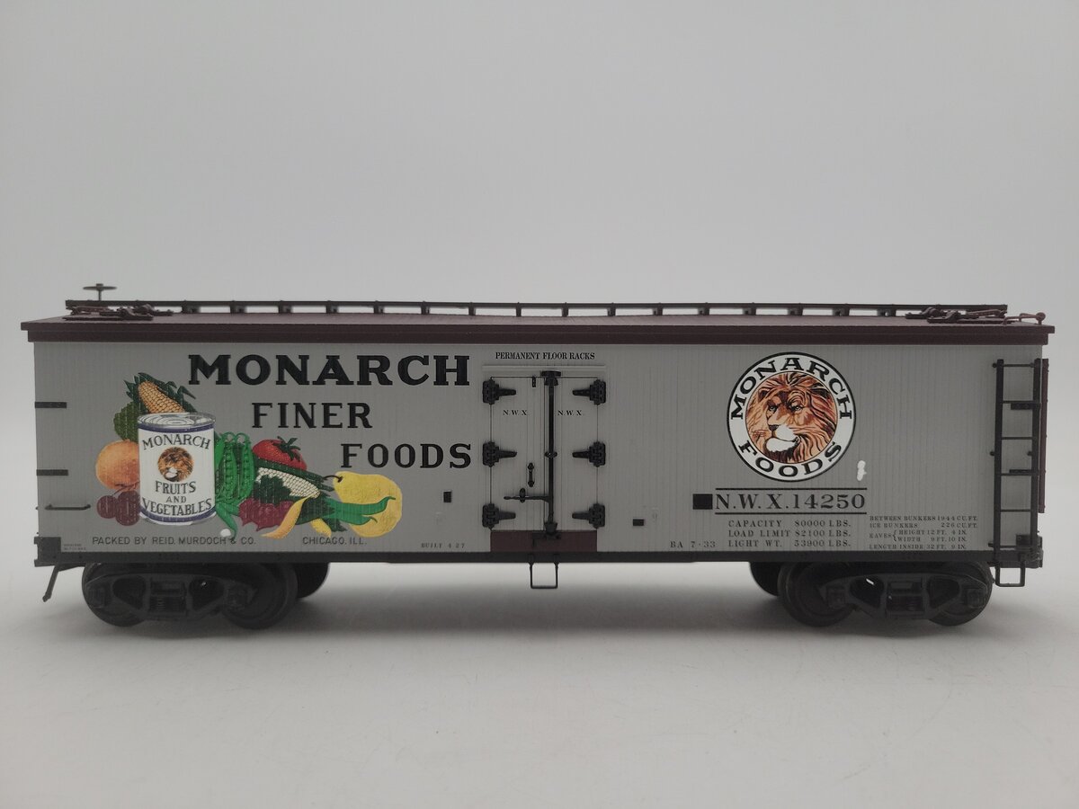 Atlas 6729-1 O Gauge Monarch Foods Reefer #14250 (3-Rail) EX/Box
