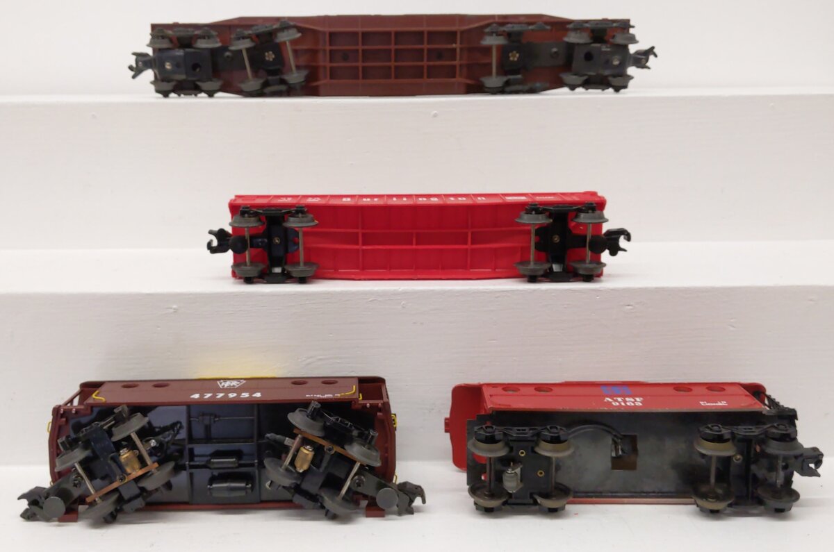 Lionel & MTH O Gauge Assorted Freight Cars: #477954, #9163, #16355, #9233 [4] VG